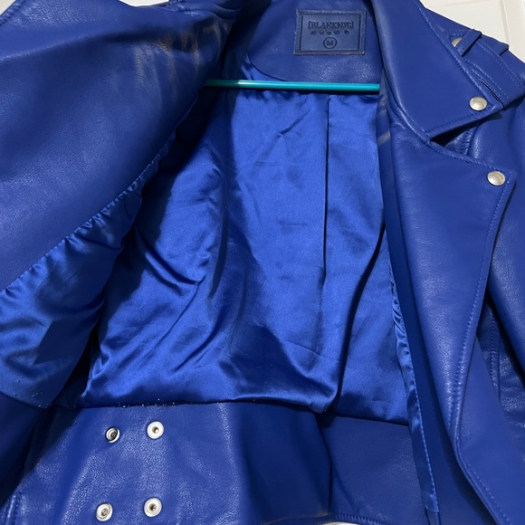 Blue BlankNYC Leather Jacket - Picture 3 of 4